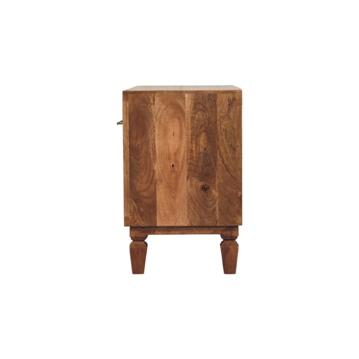 AUFBEWAHRUNGSMÖBEL Golden-Teak-Finish, 2 Schubladen, 1 offenes Regal, Hellbraun - Hellbraun/Braun, Holz (35/55/87cm) - Artisan Furniture