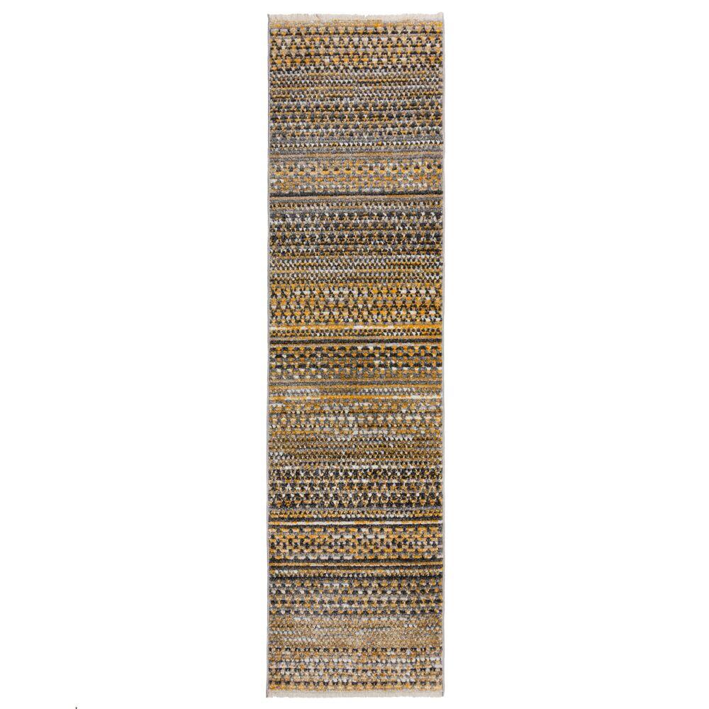 TEPPICH PERRAN, gestreift, Senfgelb, 60 x 230 cm - Gelb, Textil (230/60cm) - KADIMA DESIGN