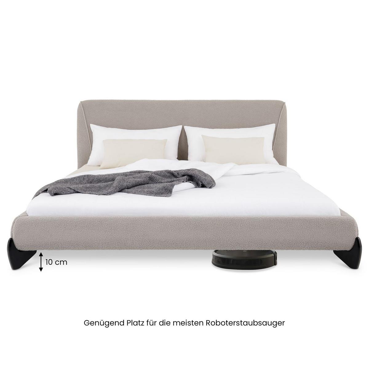 POLSTERBETT PATERNA 180X200 CM - Grau, Textil (180/200cm) - IDIMEX