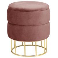 SITZHOCKER mit Stauraum, Polsterhocker Rosa 37/42/37 - Rosa, Textil (37/42/37cm) - RAUMHIRSCH FURNITURE