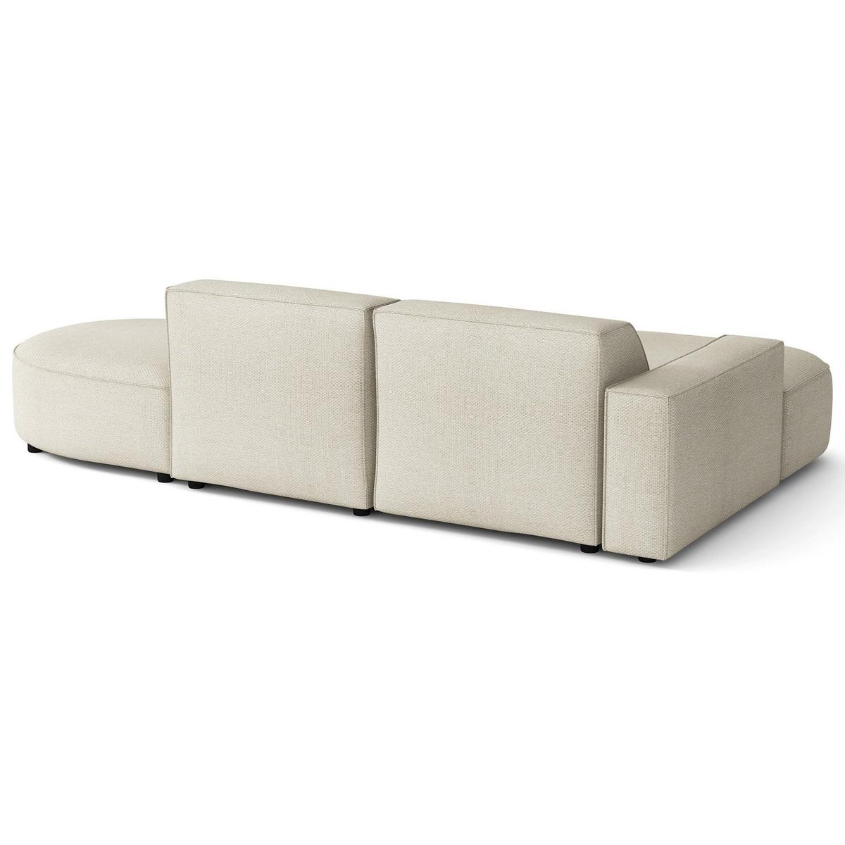 ECKSOFA Sallmo L-Form, 3-Sitzer, links 276 cm - Creme/Schwarz, Kunststoff/Textil (276/166cm) - Selsey