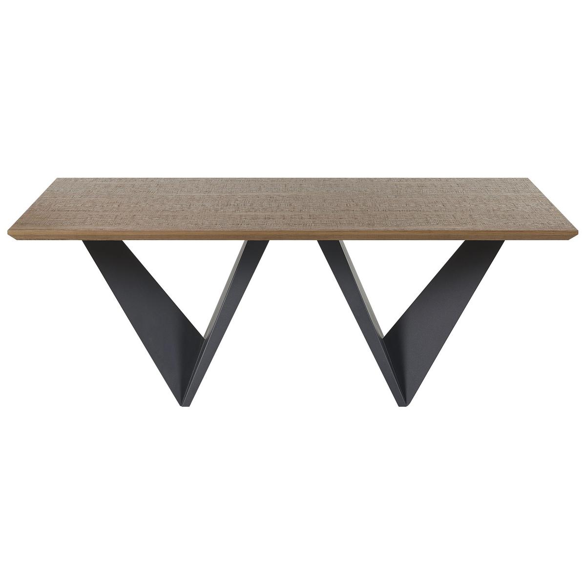 ESSTISCH 200/100/75 cm Dunkelbraun, Schwarz Rechteckig Sintra - Dunkelbraun, Holzwerkstoff (200/100/75cm) - Beliani