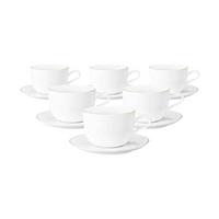 KAFFEETASSEN MIT UNTERTASSEN Liberty Goldrand weiß-gold 260 ml 6er Set - Goldfarben/Weiß, Keramik (0.26L) - Seltmann Weiden