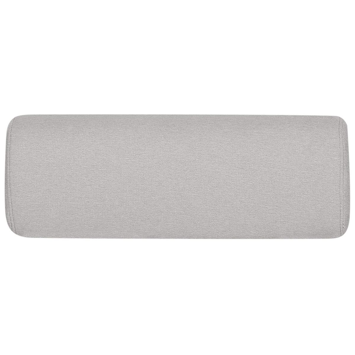 1-SITZER BODENSOFA Stoff hellgrau mit Schlaffunktion Olden - Grau, Textil (81/54/91cm) - Beliani