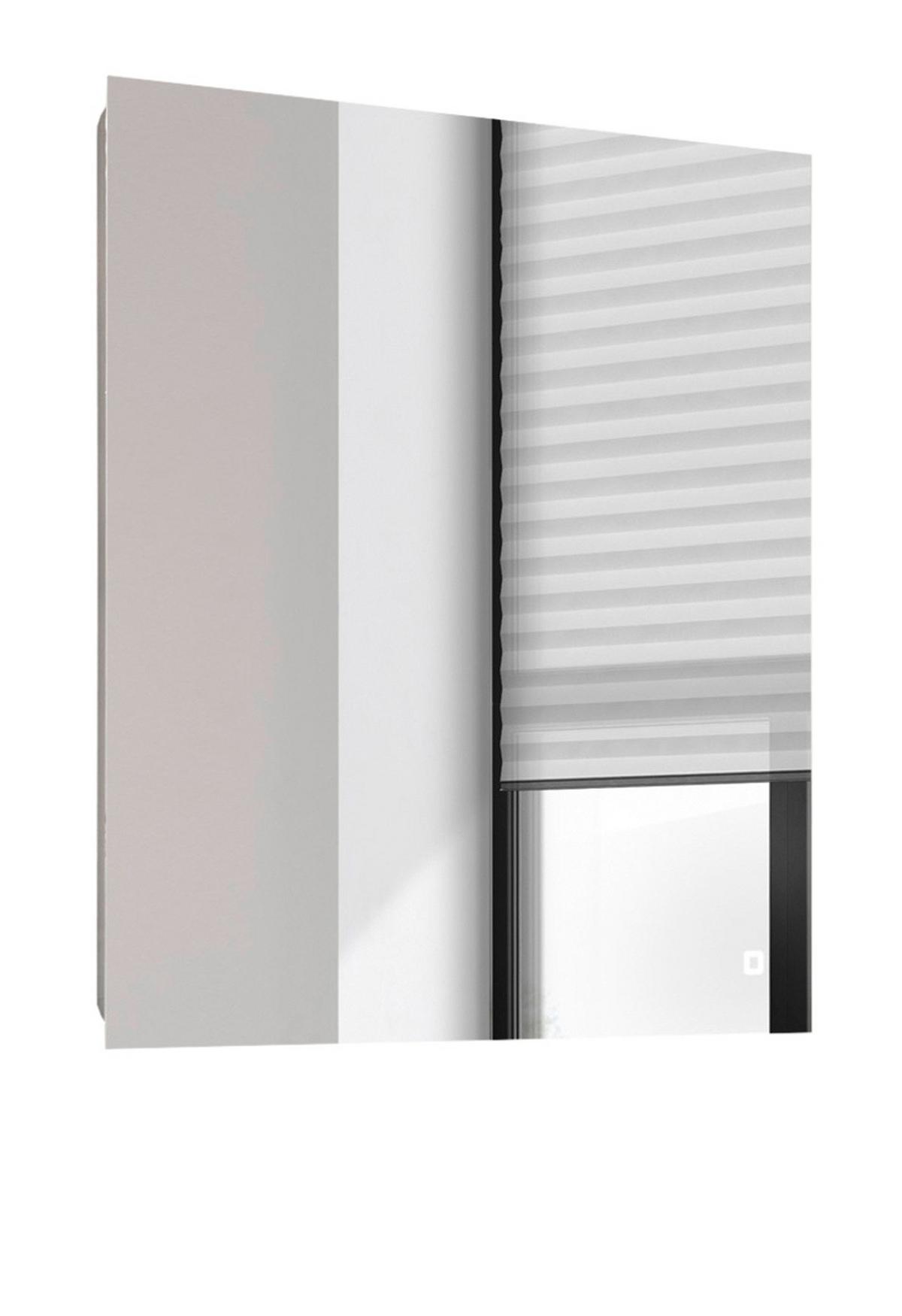 BADSPIEGEL mit LED Beleuchtung und Touchschalter 60 cm - Weiß, Glas (60/65/3cm) - Furn.Design
