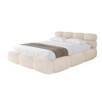 POLSTERBETT mit Bettkasten und Lattenrost, Boxbett ohne Matratze - NOMA 140x200 Beige - Beige, Holzwerkstoff/Textil (140/200cm) - ALTDECOR