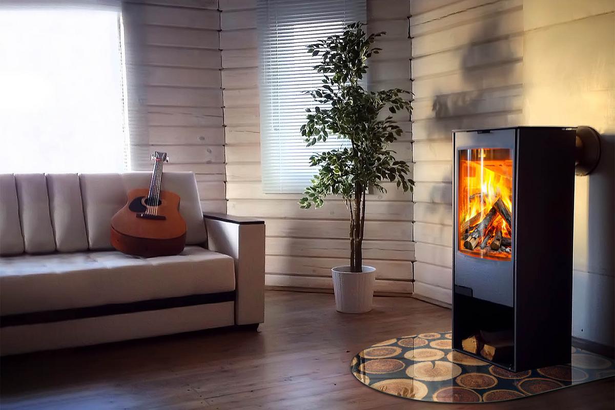 GLASPLATTE für Kamin 100x100 cm - Braun, Glas (100/100/0.4cm) - TULUP
