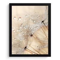 POSTER MIT RAHMENGERAHMTES BILD Löwenzahn - Abstrakt - Natur - Beige Bilderrahmen 30x40 cm - Braun, Papier (30/40cm) - MuchoWow