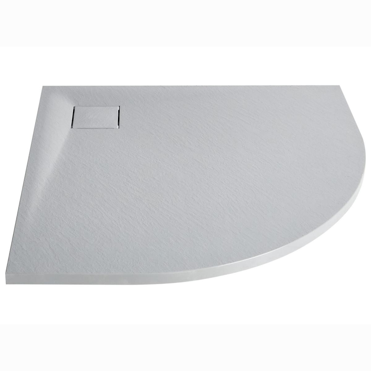 DUSCHWANNE 90/90/3 cm Grau Paron - Dunkelgrau/Grau, Kunststoff (90/3/90cm) - Beliani