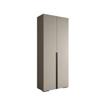 DREHTÜRENSCHRANK 236.7/100/47 2-türig - Kaschmir/Schwarz, Holz/Metall (100/236.7/47cm) - MÖBEL KRYSPOL