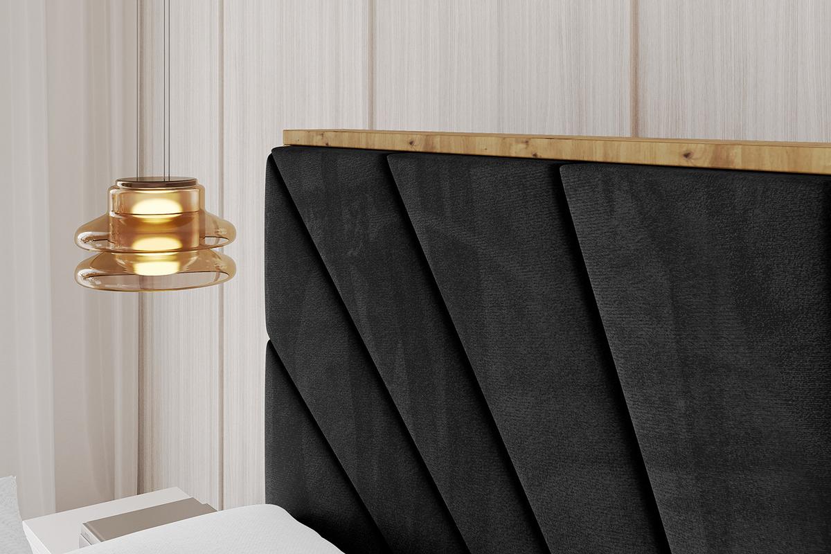 POLSTERBETT mit Bettkasten und Lattenrost, Boxbett ohne Matratze - ENZO6 180x200 Schwarz - Schwarz, Holzwerkstoff/Textil (180/200cm) - ALTDECOR