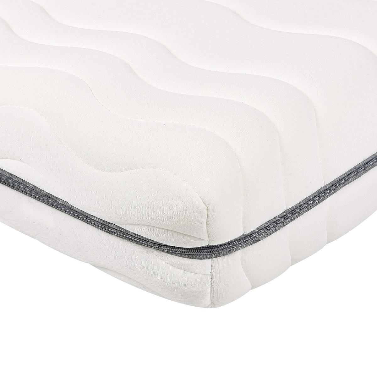 MEMORY-SCHAUMMATRATZE H2/3 Mittel 90/200 cm Serenity - Weiß, Textil (90/200cm) - Beliani