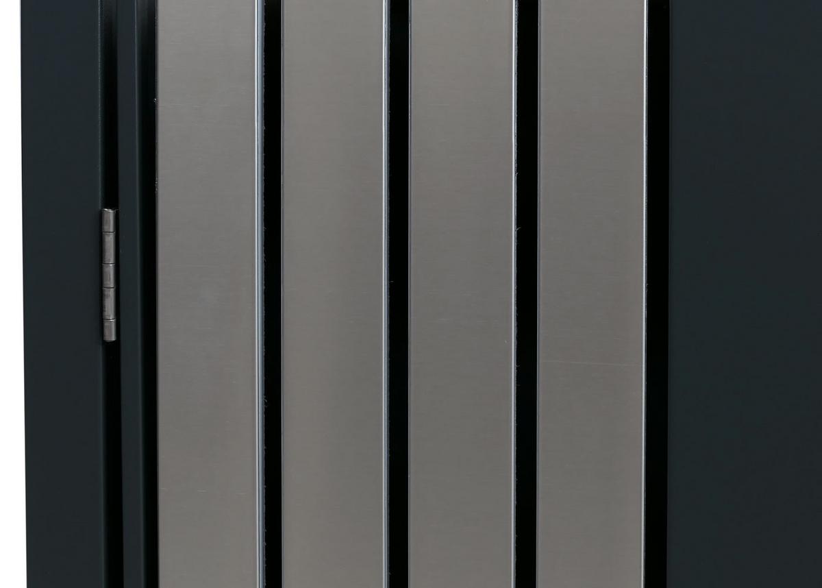 MÜLLTONNENVERKLEIDUNG Anthrazit, Silber - Anthrazit/Silberfarben, Metall (260/125/84cm) - MCW