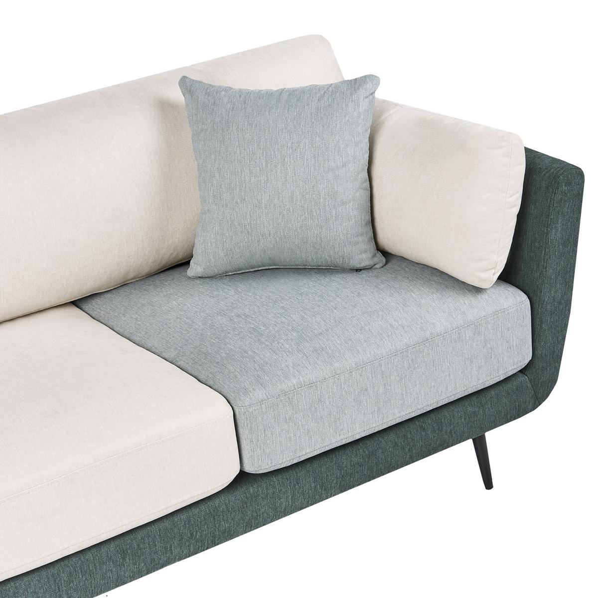 3-SITZER-SOFA Stoff Grün Bolga - Grün, Textil (185/89/83cm) - Beliani