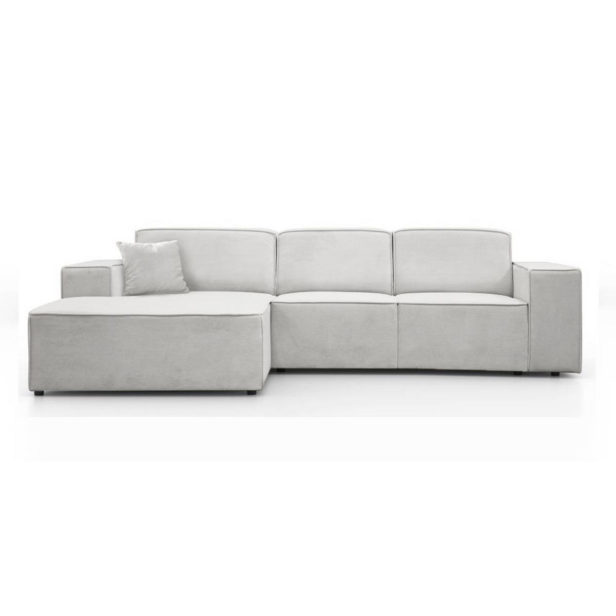 ECKSOFA ohne Schlaffunktion Pedro L beige links - Beige/Schwarz, Kunststoff/Textil (267/170cm) - Beautysofa
