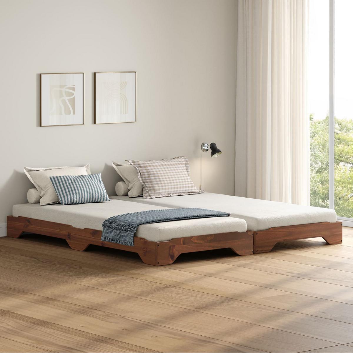 STAPELBETT RONNY 90x200 cm Kastanie - Kastanienfarben, Holz (90/200cm) - IDIMEX