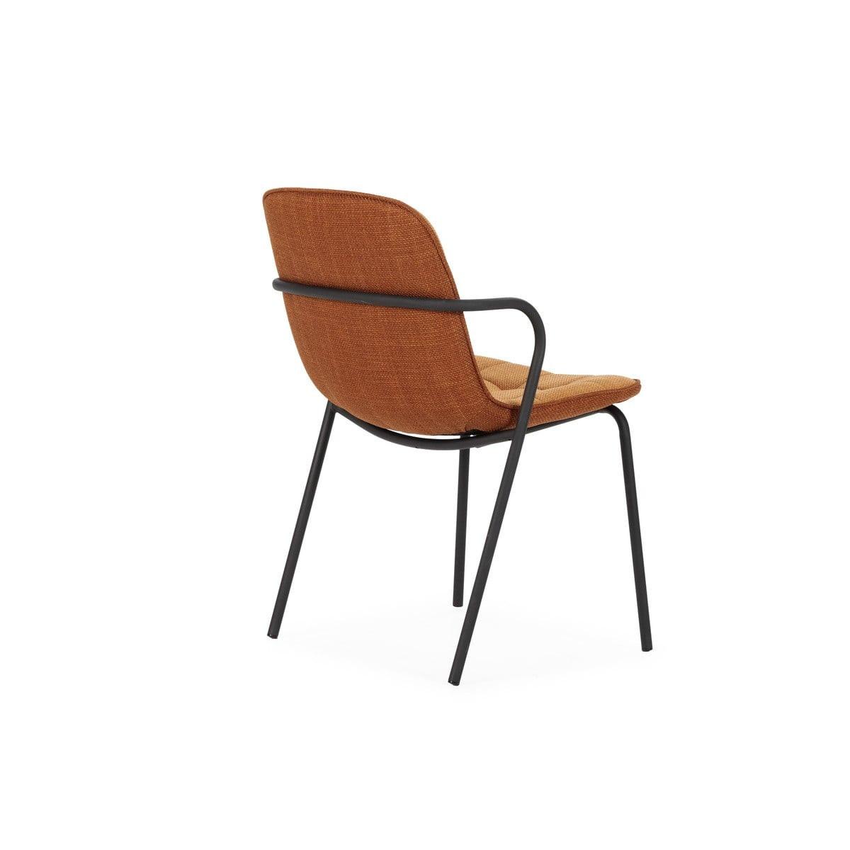 STÜHLE 4er-Set aus Stoff mit Metallbeinen 59/46/51 cm - Terracotta, Textil (59/46/75cm) - Calicosy