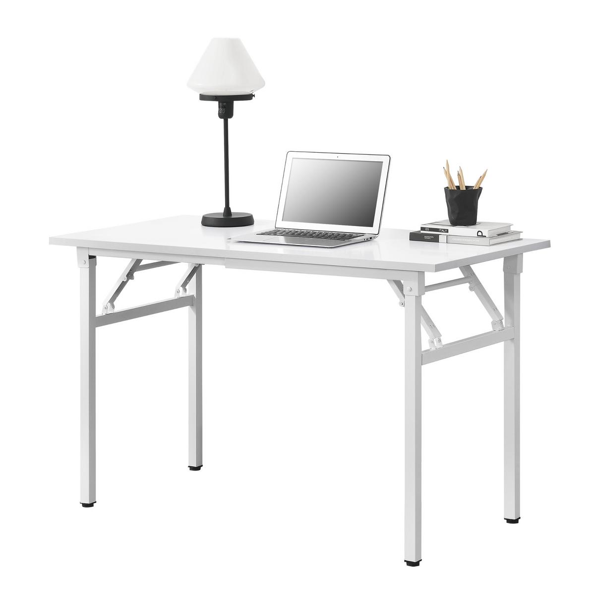 KLAPPTISCH - Weiß, Holzwerkstoff/Metall (60/120/76.4cm) - [neu.haus]