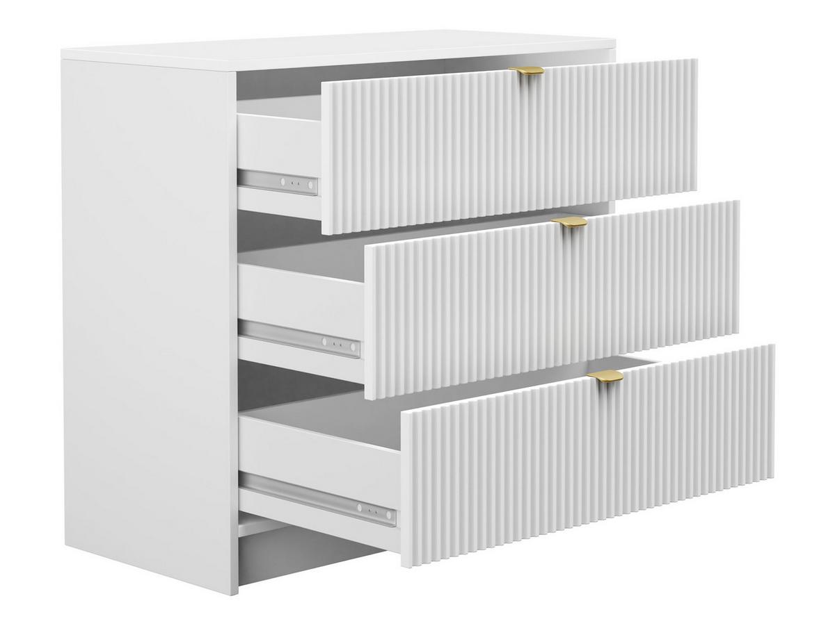 KOMMODE Tireno - Sandfarben/Goldfarben, Holzwerkstoff/Metall (80/75/40cm) - MIRJAN24