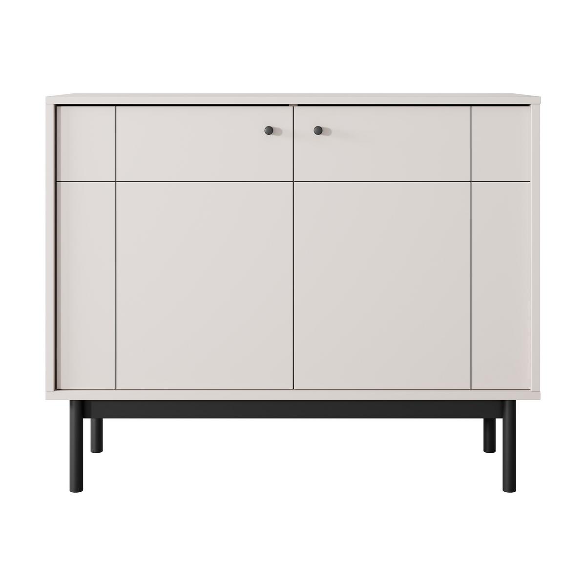 KOMMODE GIAPPONESE 104/84/39 cm mit 2 Türen Kaschmir - Kaschmir, Holzwerkstoff (104/84/39cm) - MASSENO
