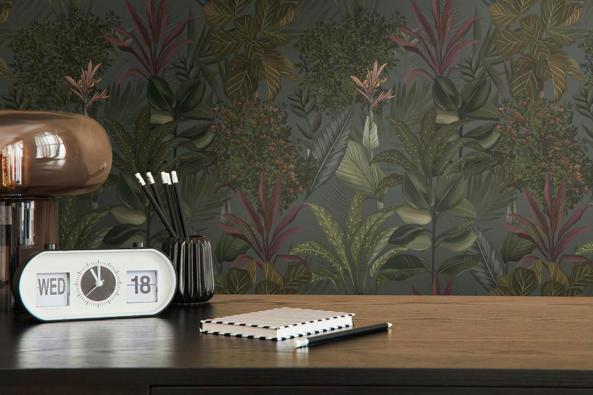 VLIESTAPETE Grün 53/1005 cm - Grau, Textil (53/1cm) - KUNSTLOFT