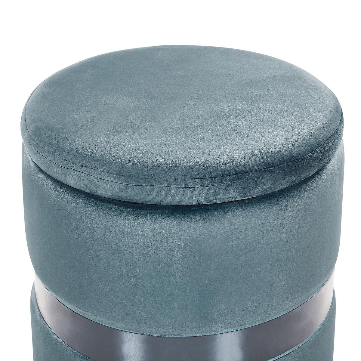 POUF Doris 35-30/35-30/44-36 cm - Blau, Textil (35/36/35cm) - Beliani