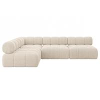 ECKSOFA modulares Sofa Samaro-L2 - 285x190x70 cm Beige Cord - Beige, Holzwerkstoff/Textil (285/190cm) - ALTDECOR