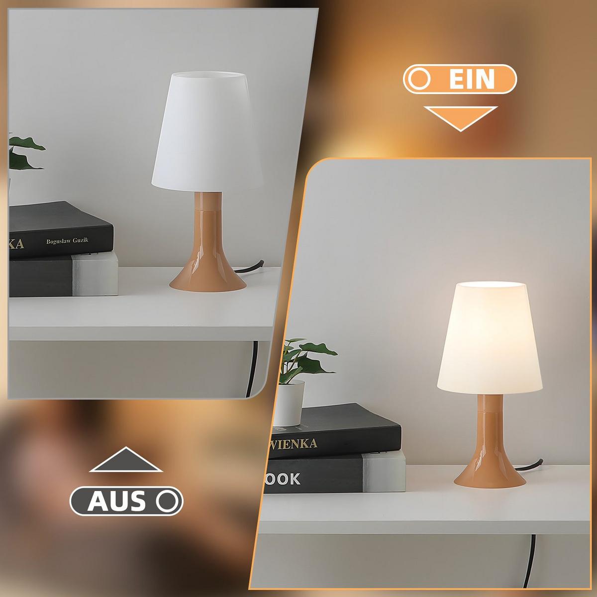TISCHLAMPE Silvanus 9/24.5/13 cm - Braun, Kunststoff (9/24.5/13cm) - ZMH