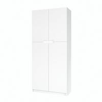 BÜROSCHRANK Logan Fronten in Weiß matt - Weiß, Holzwerkstoff (82/184/37cm) - Vladon