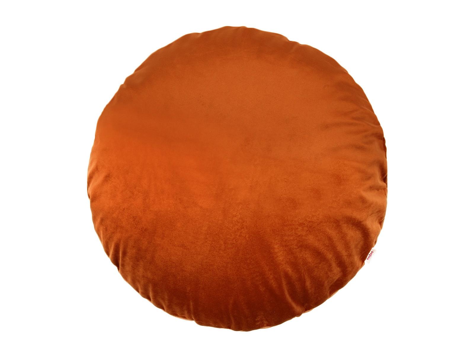 KISSENHÜLLE Rund Samt&Sonders rost-orange 80 cm Ø - Dunkelorange, Textil (80/80cm) - beties Heimtextil