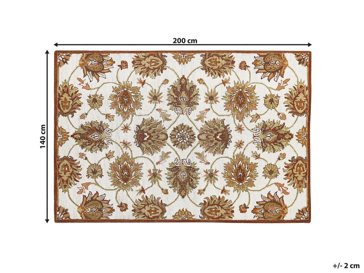 VINTAGE-TEPPICH Ezine 200/140 cm - Beige, Textil (140/200cm) - Beliani
