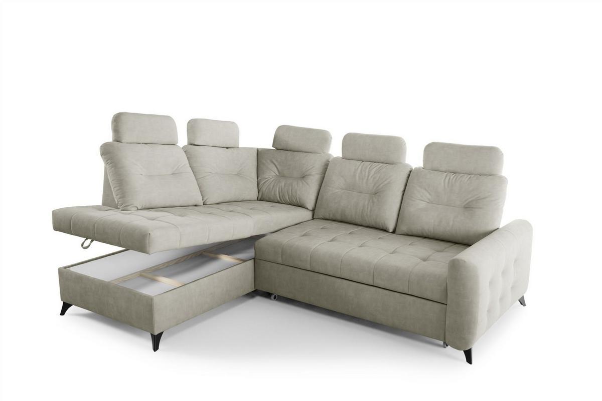 ECKSOFA Wendie - Beige, Holzwerkstoff/Textil (200/250cm) - Fun Möbel