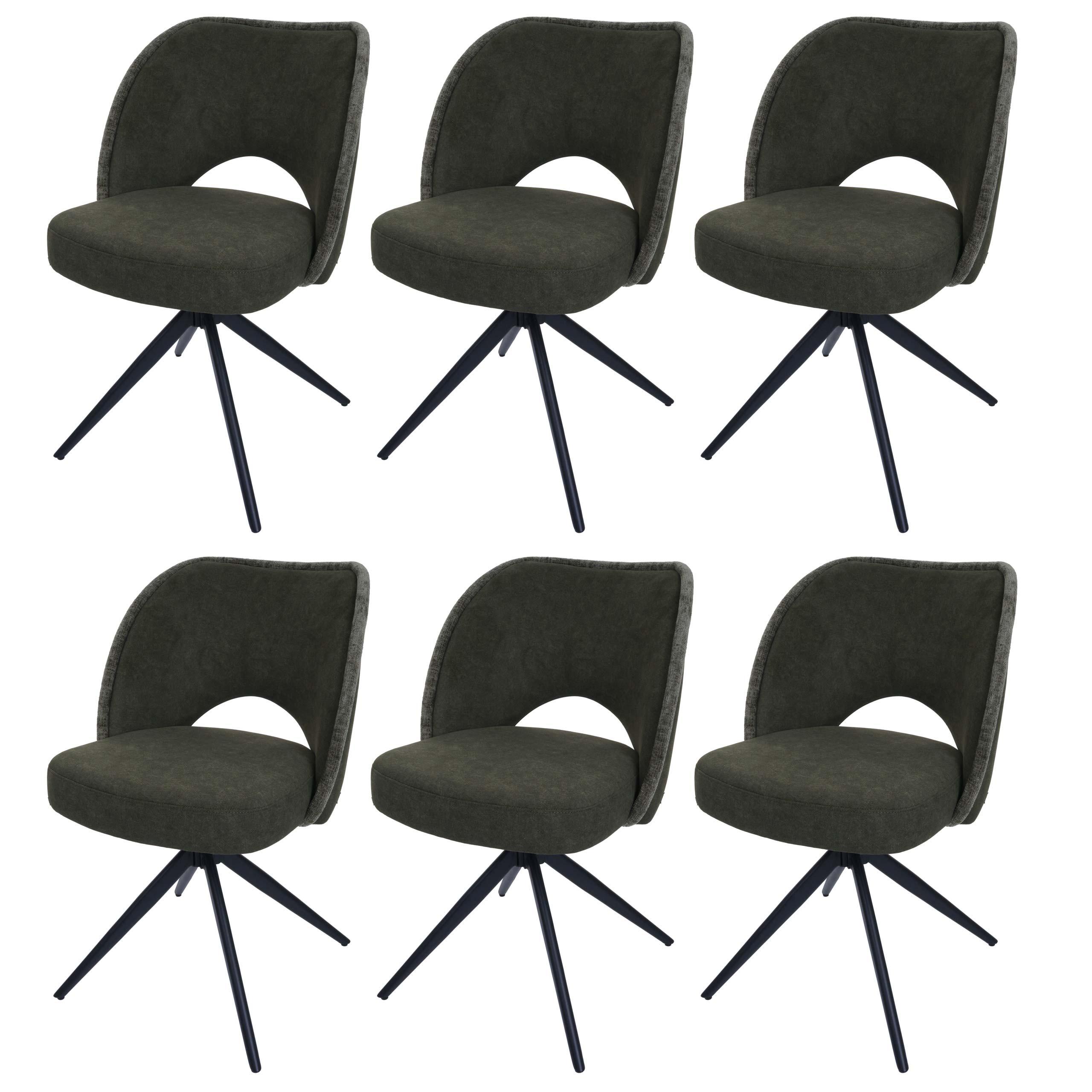 ESSZIMMERSTUHL Grün 6er-Set - Grün, Textil (54/84/60cm) - MCW