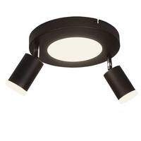 DECKENSTRAHLER Düben 2-flammig 25/25/16.9 cm - Schwarz, Metall (25/25/16.9cm) - Nettlife