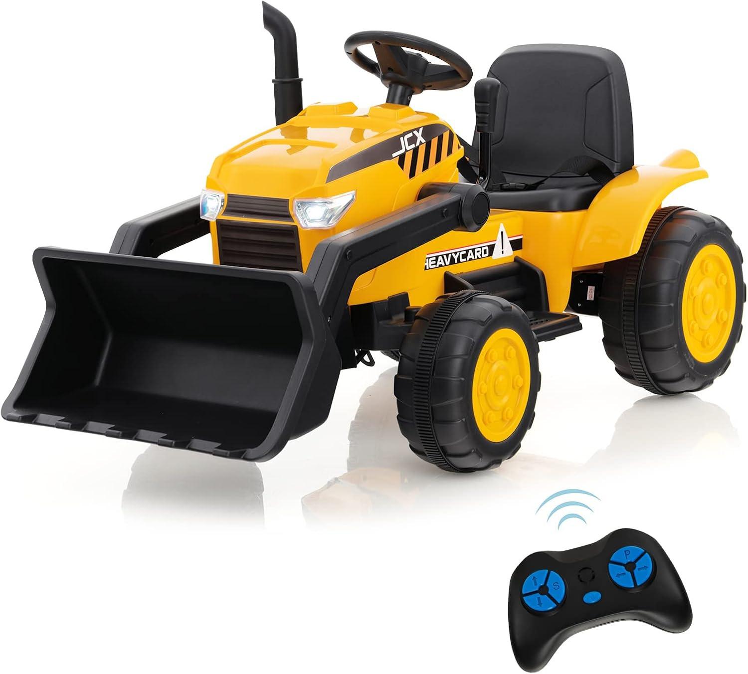 SITZBAGGER 12V Kinder Gelb - Gelb, Kunststoff (114/59/58cm) - COSTWAY