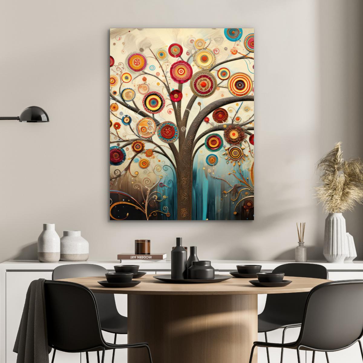METALLBILD Baum - Baum des Lebens - Farbe 60x80 cm - Braun, Metall (60/80cm) - MuchoWow