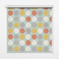 INNENROLLO - Fensterrollo - Rollo - 100x100 cm - Punkte, die auf Kreisen durch Linien verbunden sind - Schwarz, Kunststoff (100/100/0.5cm) - TULUP