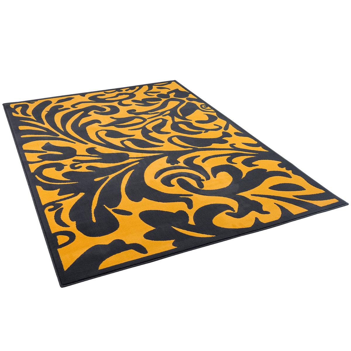 DESIGNER KURZFLOR TEPPICH MODERNE MUSTER - Anthrazit, Textil (140/200cm) - Pergamon