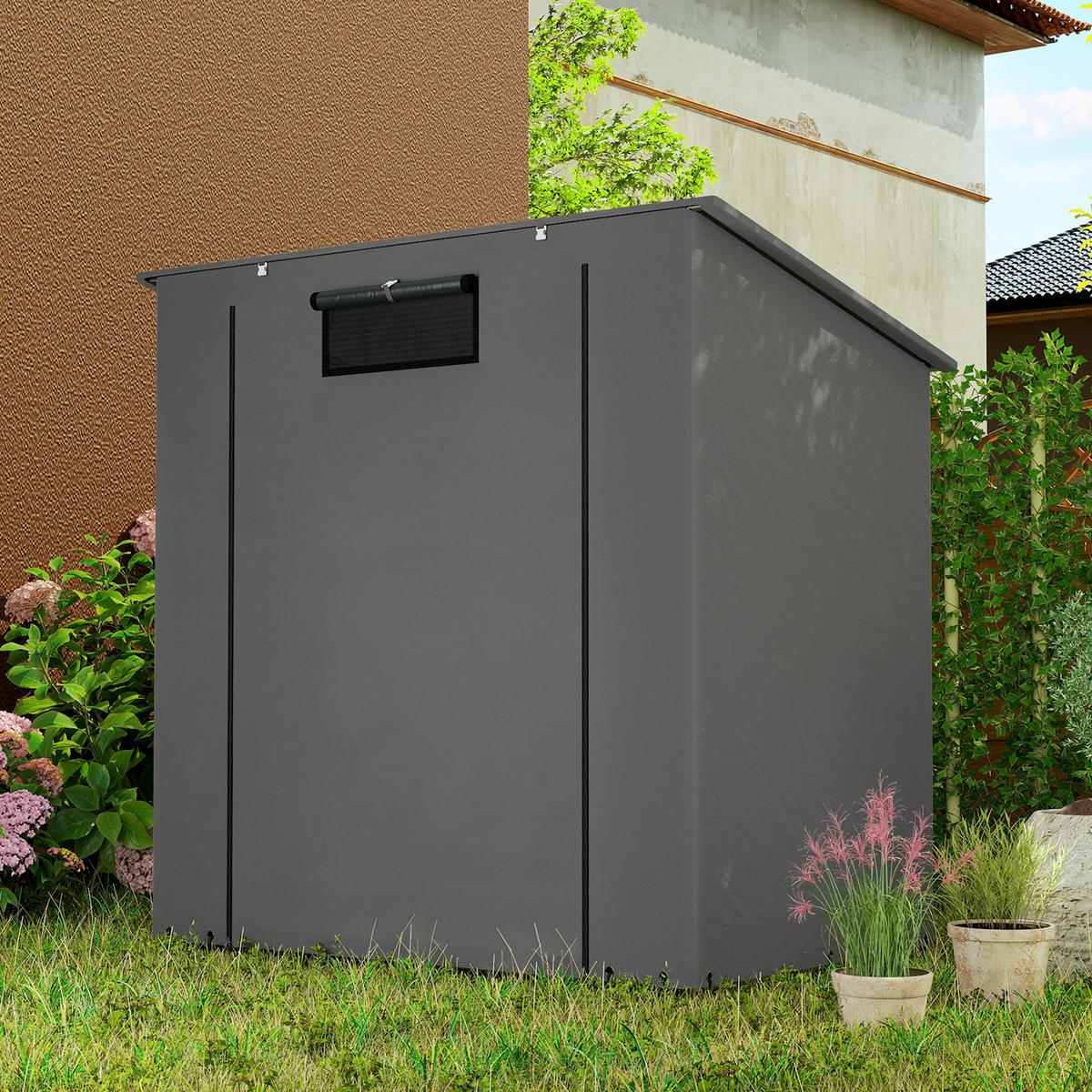 ZELTGARAGE Verzinkter Stahl PE Dunkelgrau - Dunkelgrau, Metall (120/204/187cm) - Outsunny