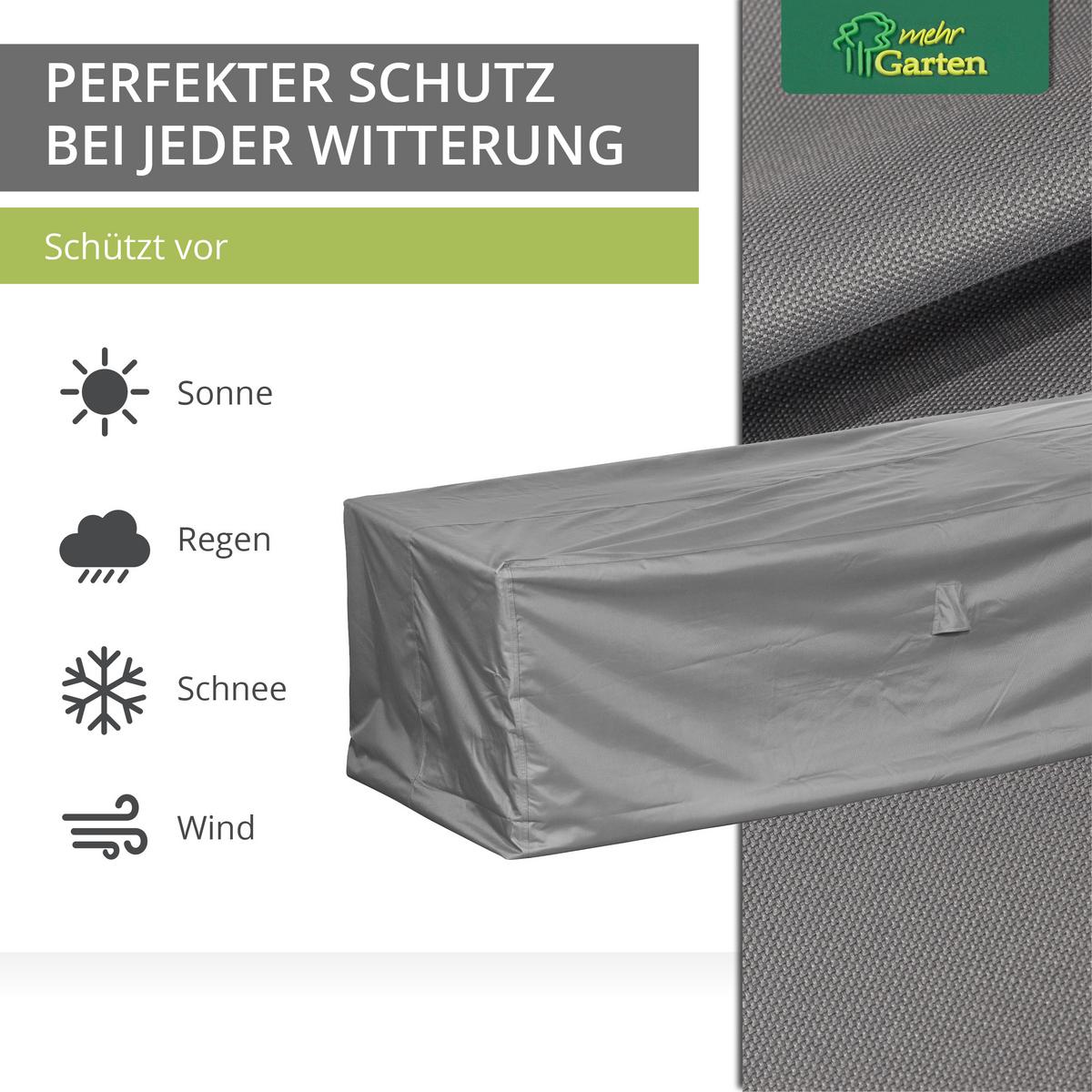 SCHUTZHÜLLE für Loungesofa SHP-20112 - Grau, Kunststoff (245/80/100cm) - mehr Garten