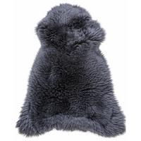 LAMMFELL Öko bunt gefärbt weich Fell Teppich Anthrazit ca. 110 cm - Schwarz, Fell (60/110cm) - Provellus