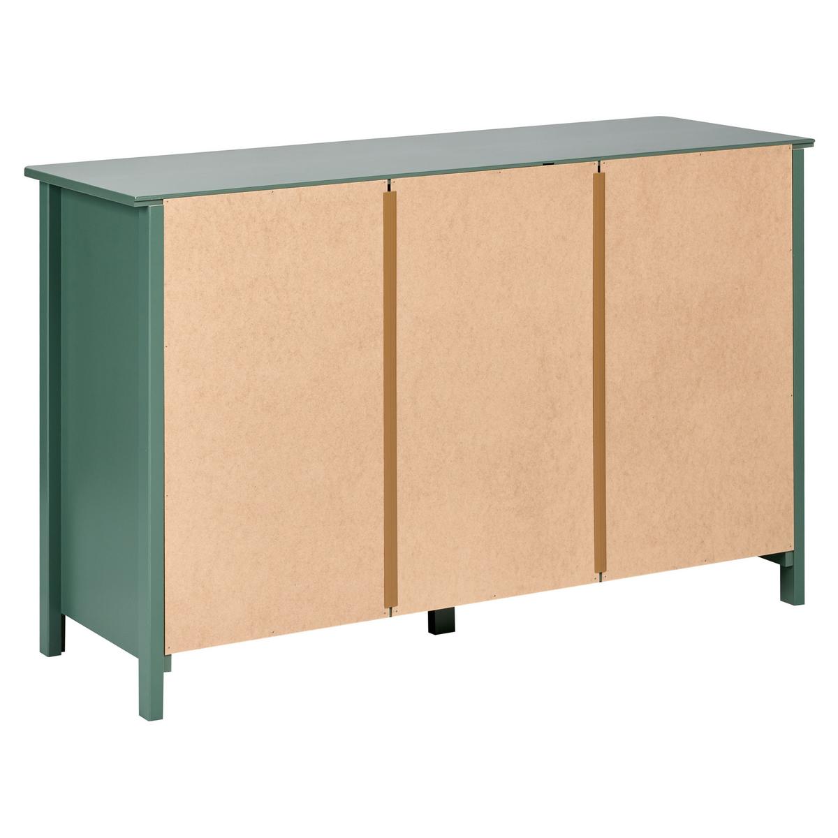 KOMMODE mit 6 Schubladen Kiefernholz Grün Barcaldine - Grün, Holz (130/82/45cm) - Beliani