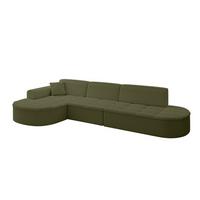 ECKSOFA Ottomane Links TARO-L2 - 328x171x79,5 cm Grün - Grün, Holzwerkstoff/Textil (328/171cm) - ALTDECOR