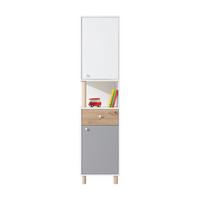 BÜCHERREGAL Figo mit 2 Türen und 1 Schublade - Weiß/Eiche Artisan, Holzwerkstoff (45/190/40cm) - Beautysofa