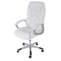 PROFI-BÜROSTUHL XXL Weiß - Weiß, Textil (68/125/77cm) - MCW