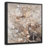 LEINWAND Bilder mit Rahmen - Mandelblüte - Kunst - Van Gogh - Beige - Abstrakt - 20x20 - Braun, Textil (20/20cm) - MuchoWow