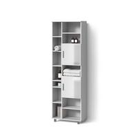BADSCHRANK Eisak Weiß Hochglanz 60 x 190 cm - Weiß Hochglanz, Holzwerkstoff (60/190/30cm) - Livinity®