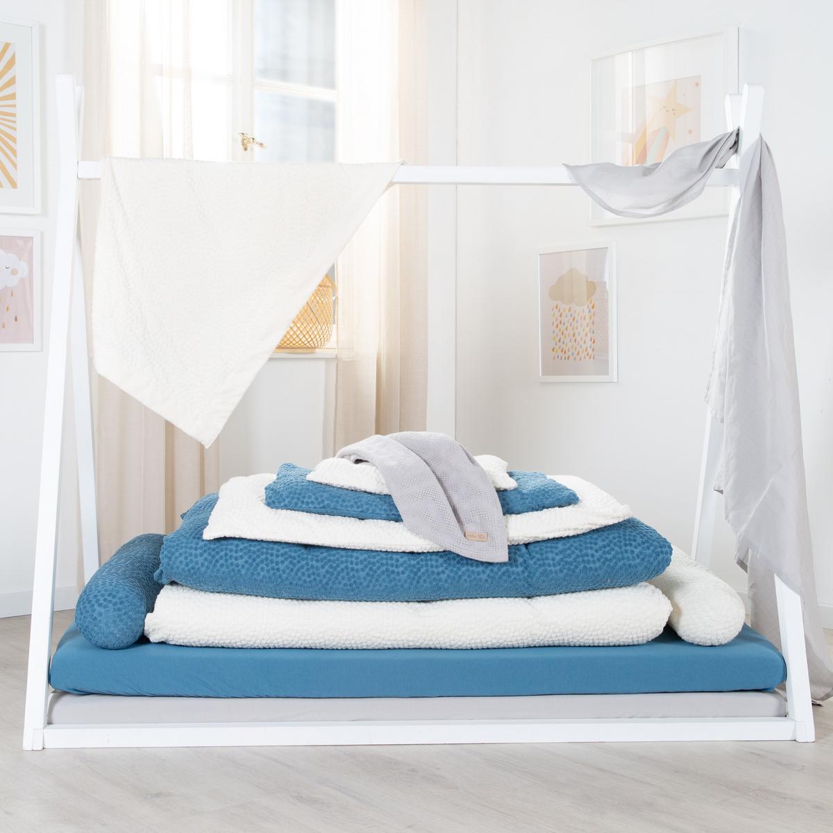 BABYBETTWÄSCHE 100x135 cm Seashells indigo - Blau, Textil (100/135cm) - Roba