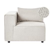 ECKMODUL Bouclé Cremeweiß Axebo - Creme, Textil (94/93/94cm) - Beliani