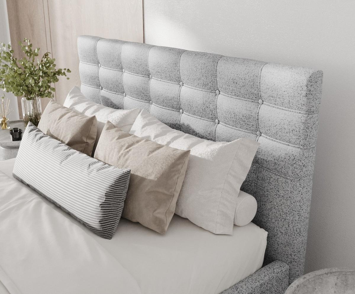 POLSTERBETT Soma 120/200 cm Grau im Riva Stoff - Naturfarben/Grau, Holz/Holzwerkstoff (120/200cm) - AltaBeds